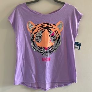 Girls purple tiger shirt